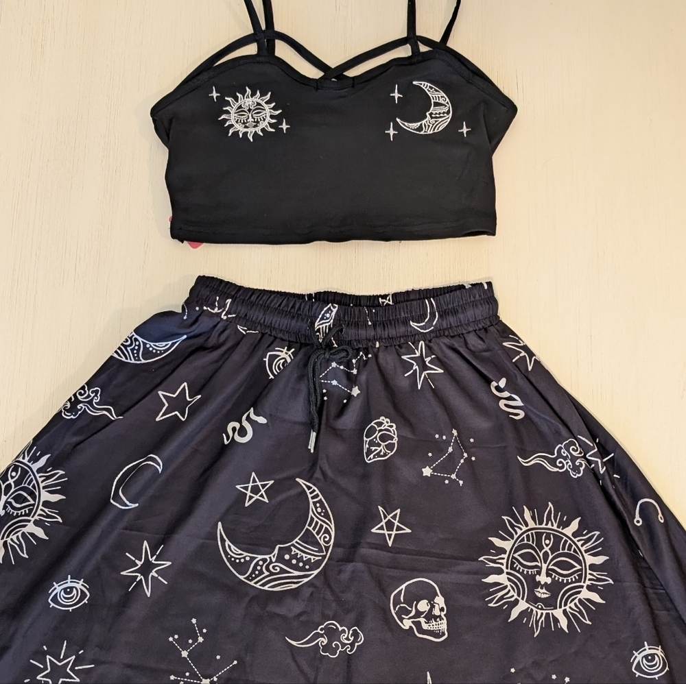 Mystical Night Sky Maxi Skirt